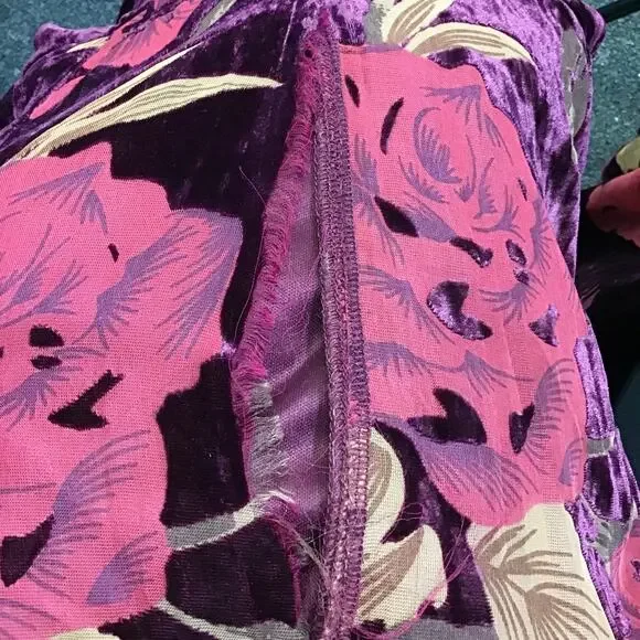 LULU'S SZ S Burgundy Exquisite Floral Burnout Strapless Maxi Dress B26 *flaw - Picture 9 of 9